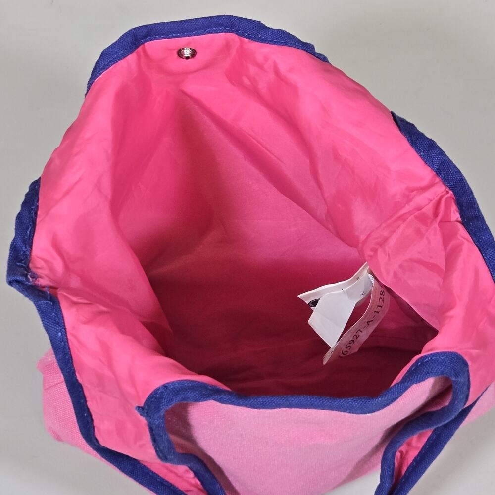 Hello Kitty Pink Canvas Tote Handbag with Snap and Zipped Inside Small Pocket - Picture 5 of 10